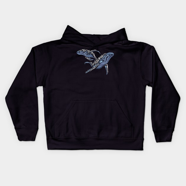 whales art Kids Hoodie by Hedgeh0g